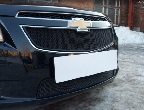 Защита радиатора "Standart" Chevrolet Cruze (2008-2013) верх, чёрная купить недорого с доставкой в Пушкино