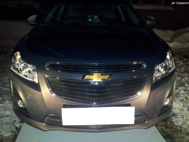 Защита радиатора "Standart" Chevrolet Cruze (2012-2015) верх, чёрная купить недорого с доставкой в Пушкино