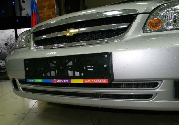 Защита радиатора "Standart" Chevrolet Lacetti седан (2004-2013) чёрная купить недорого с доставкой в Пушкино