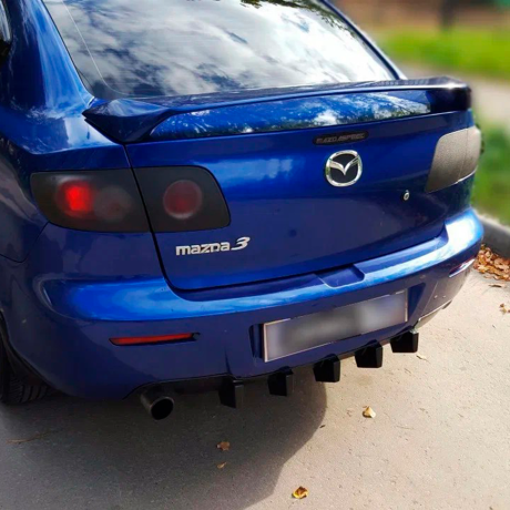 Задний дифузор "Крокодил" для Mazda 3 (2003-2009) глянец купить недорого с доставкой в Пушкино