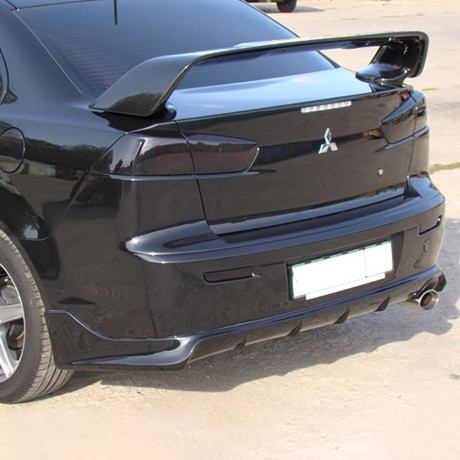 Накладка (юбка) заднего бампера "Zodiak" var №1 для Mitsubishi Lancer X (2007-2016) купить недорого с доставкой в Пушкино