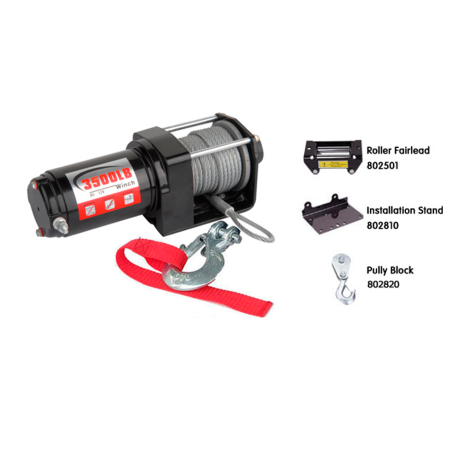Лебедка для квадроцикла "Master Winch" PM3500, электрическая, 12В купить недорого с доставкой в Пушкино