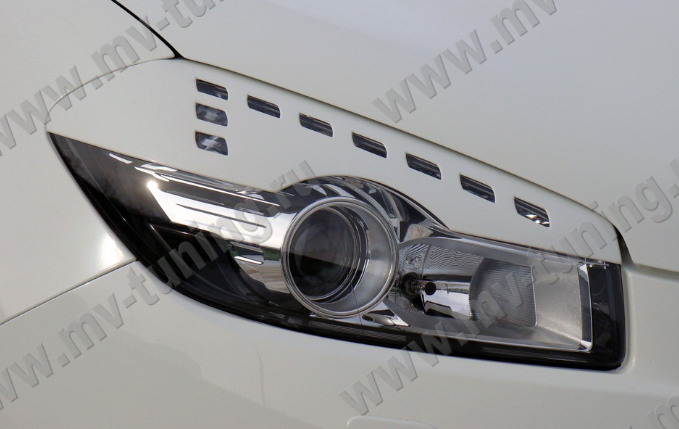 Накладки на фары (реснички) для Nissan Qashqai (2010-2013) купить недорого с доставкой в Пушкино
