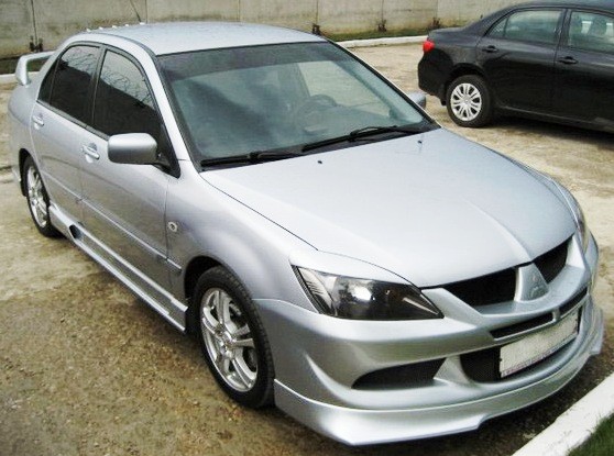 Накладка (юбка) переднего бампера "EVO" (Для бампера EVO) для Mitsubishi Lancer IX (2003-2009) купить недорого с доставкой в Пушкино