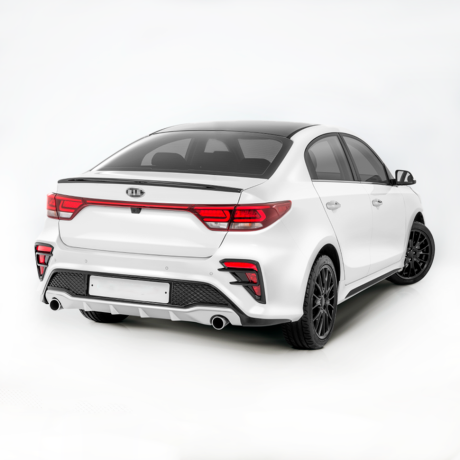Бампер задний "Kudos" под раздвоенный глушитель для Kia Rio (2017-2020) купить недорого с доставкой в Пушкино