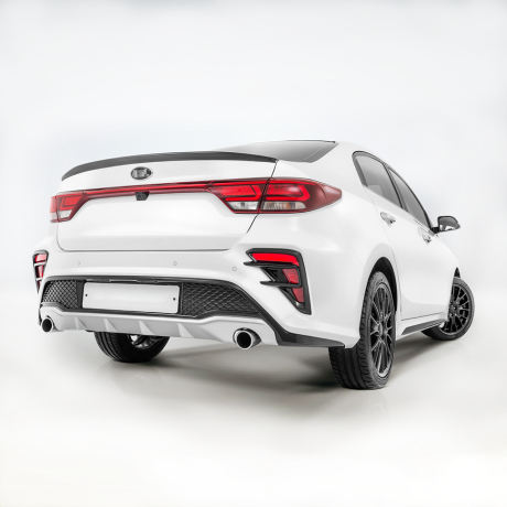 Бампер задний "Kudos" под раздвоенный глушитель для Kia Rio (2017-2020) купить недорого с доставкой в Пушкино