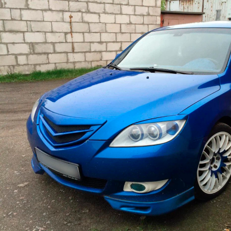 Решетка радиатора "Планка по середине" для Mazda 3, хэтчбэк (2003-2009) купить недорого с доставкой в Пушкино