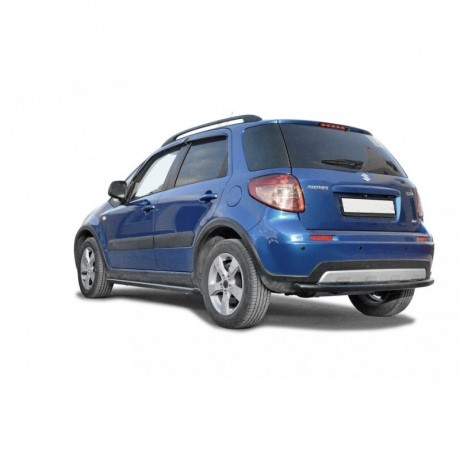 Защита заднего бампера «Труба» (d76) для Suzuki SX4 Classic рестайлинг (2009-2014)(Окрашенное) купить недорого с доставкой в Пушкино