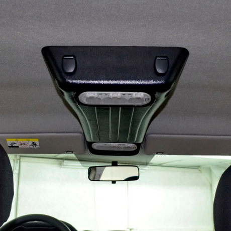 Полка на потолок "КАРТ" для Renault Duster дорестайлинг до 2015 г.в. (в черном АБС пластике) купить недорого с доставкой в Пушкино