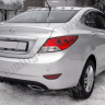 Диффузор заднего бампера var №2 (текстурный пластик) для Hyundai Solaris (2010-2013) купить недорого с доставкой в Пушкино