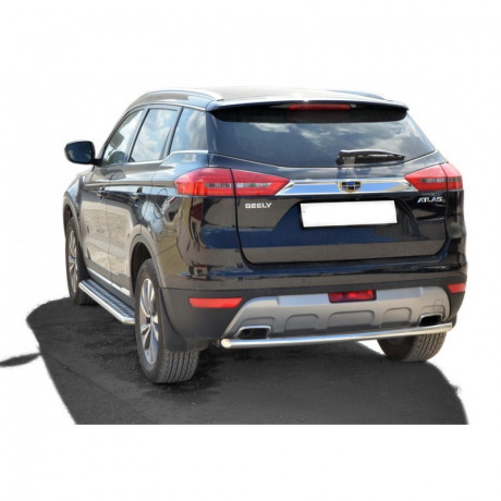 Защита заднего бампера «Труба» (d51) для Geely Atlas (2016-н.в.)(Окрашенное) купить недорого с доставкой в Пушкино