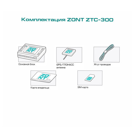 Спутниковая автомобильная сигнализация с автозапуском ZONT ZTC-300 купить недорого с доставкой в Пушкино
