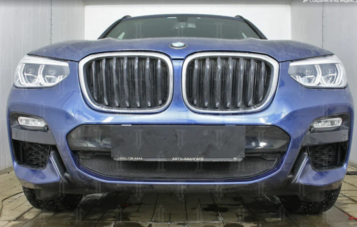 Защита радиатора "Standart" BMW X3 (2017-2021) чёрная купить недорого с доставкой в Пушкино